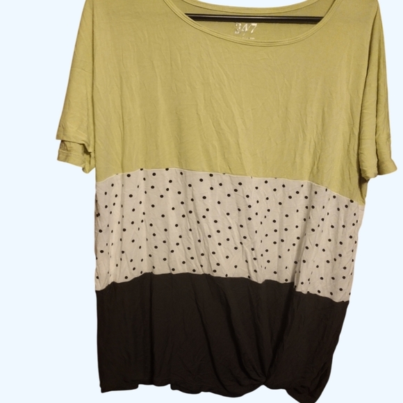 Maurices Olive and Black Color Block Tee​ - Picture 1 of 4